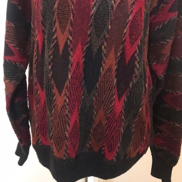 Lorenzo tavernari 3D abstract colorful wool blend sweater size large - Picture 3 of 11